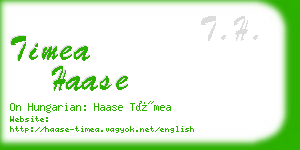 timea haase business card